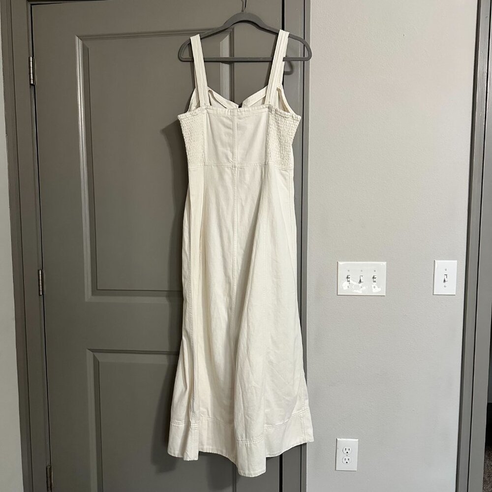 Gap UltraSoft Denim Maxi Dress - White zip-up denim - Picture 5 of 5